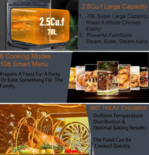 24" Built-in Electric Ovens with 70L Capacity 3000W Single Wall Oven with View