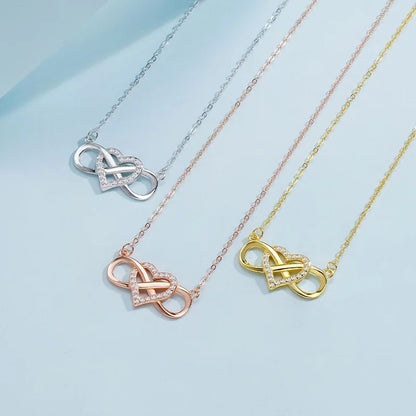 Luxury Heart Pendant Necklace with Rose Gift Box