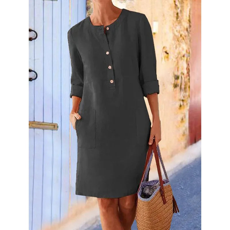 Women's Relaxed Fit Cotton Linen Tunic