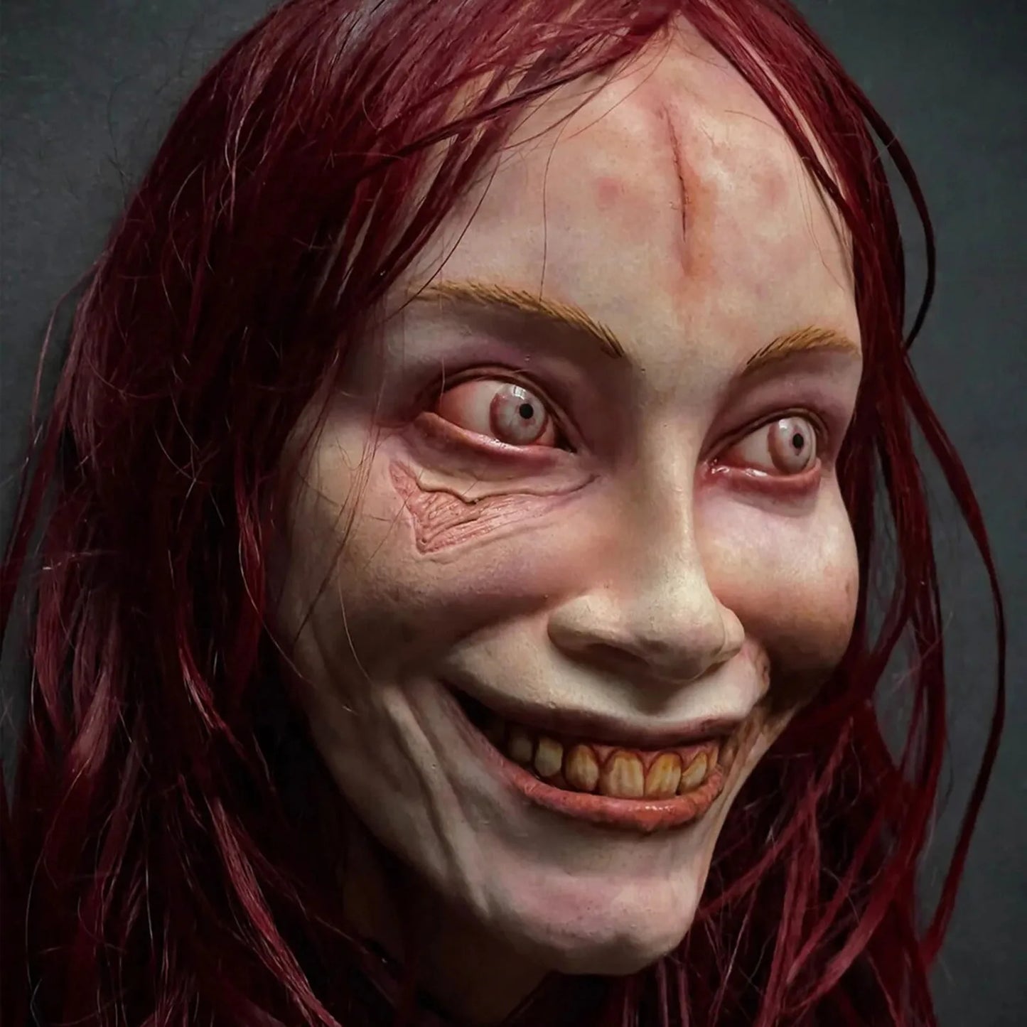 Creepy Horror Killer Full-Face Latex Mask for Halloween
