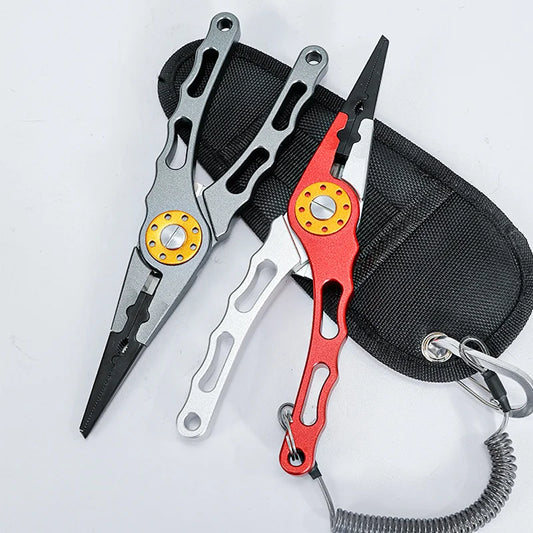 Multifunctional Aluminum Alloy Fishing Pliers & Hook Remover Tool