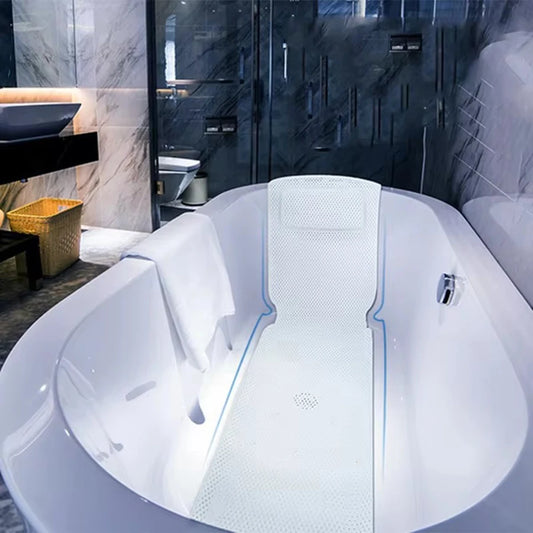 Non Slip Bathtub Mat Suction Cup with Pillow Headrest