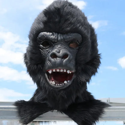 Realistic Latex Gorilla Mask for Halloween Cosplay and Role-Play Party