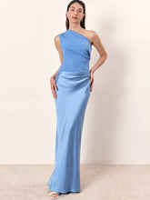 One Shoulder Sleeveless Evening Dress