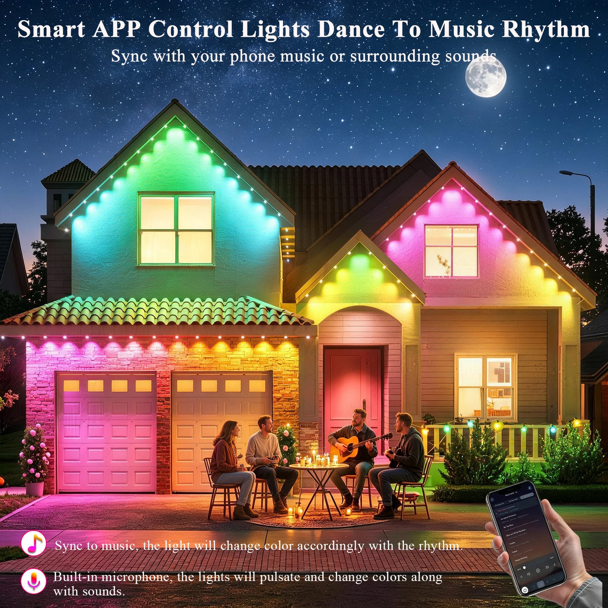 AILBTON 400FT Permanent Outdoor RGBIC Smart Eave Lights