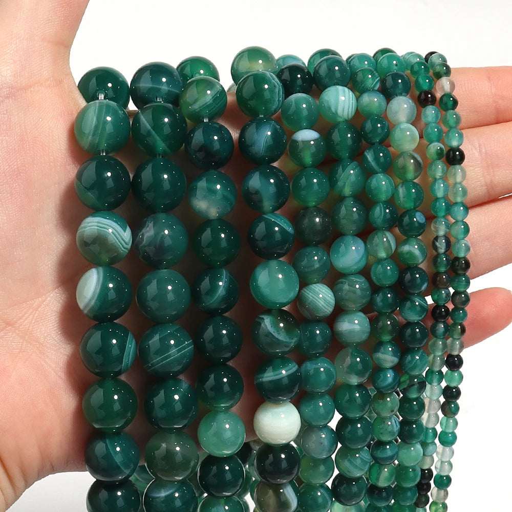 Natural Stone Jade Loose Spacer Beads for DIY Jewelry