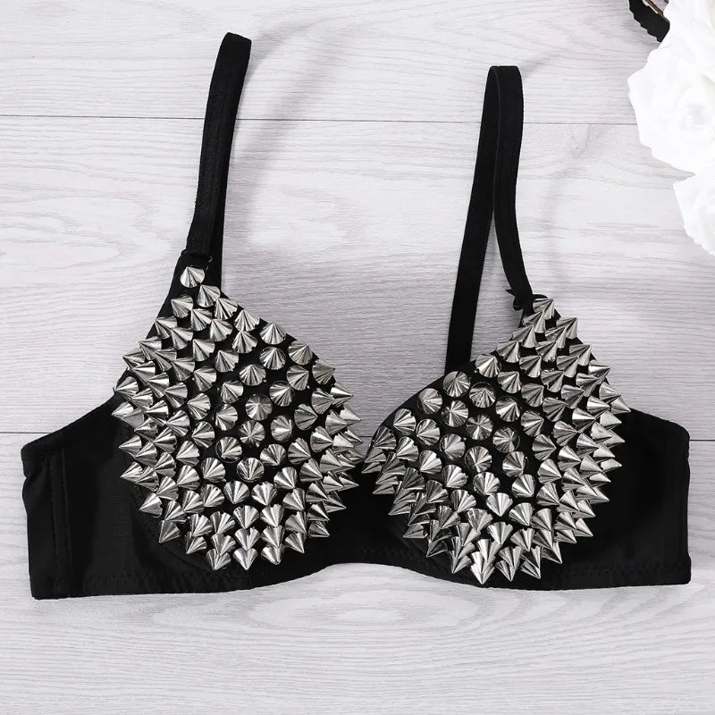 Women's Wireless Push-Up Plunge Sequined Bra