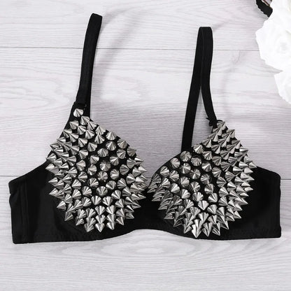 Women's Wireless Push-Up Plunge Sequined Bra