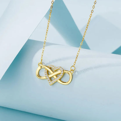 Luxury Heart Pendant Necklace with Rose Gift Box