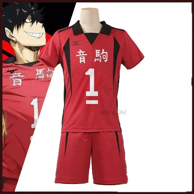 Anime Nekoma High School Volleyball Jersey Cosplay Costume Set