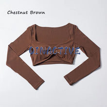 QINACTIVE Crop Top Long Sleeve Shirt