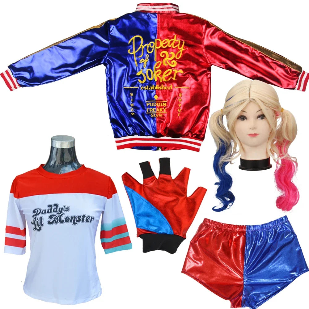 Women's Harley Quinn Cosplay Costume Set