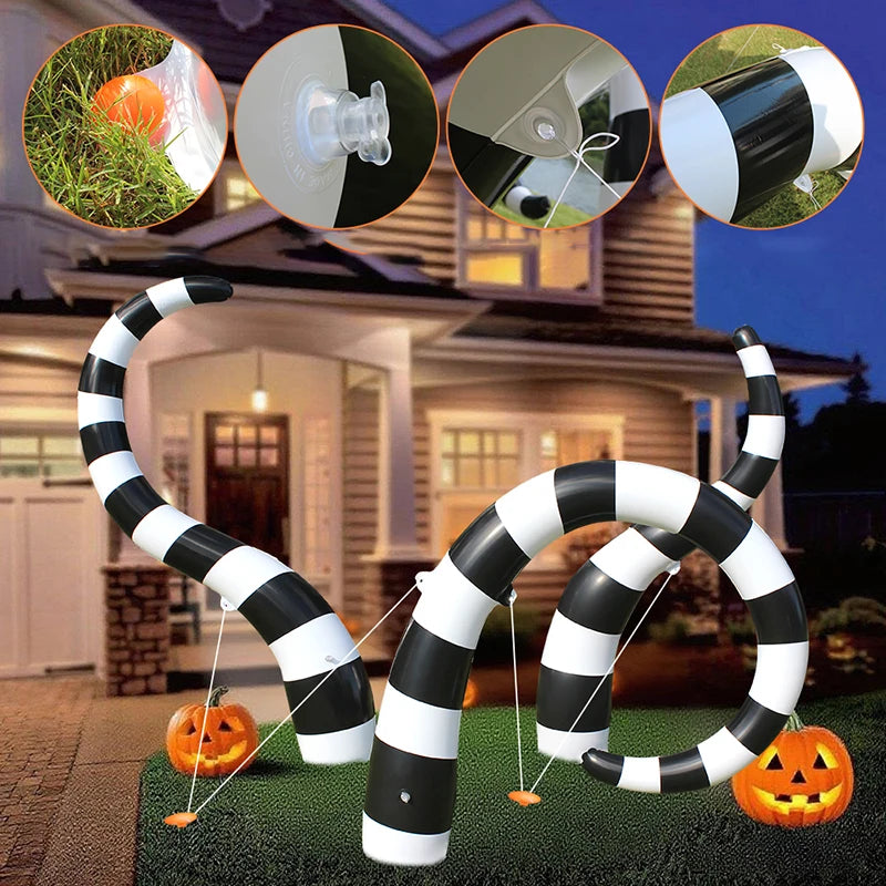 Giant Inflatable Halloween Sandworm Decor
