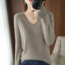 V-neck Pullover Lace Neck Sweaters