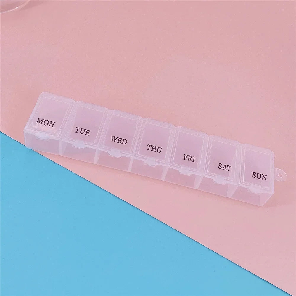 Weekly 7-Day Portable Travel Pill Organizer