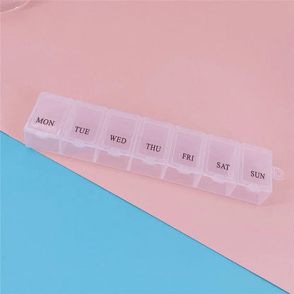 Weekly 7-Day Portable Travel Pill Organizer