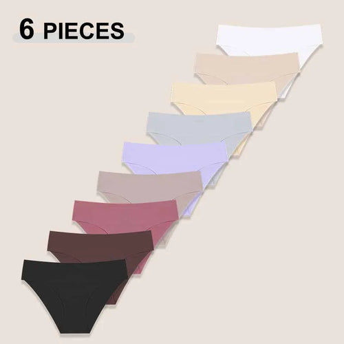 6Pcst Traceless Low Waist High Elastic Briefs