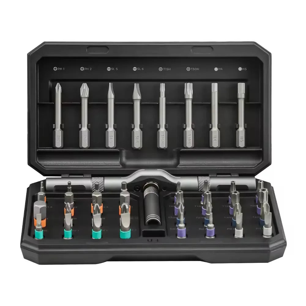 42 in 1 Magnetic Screwdriver Set with Detachable Ratchet Handle