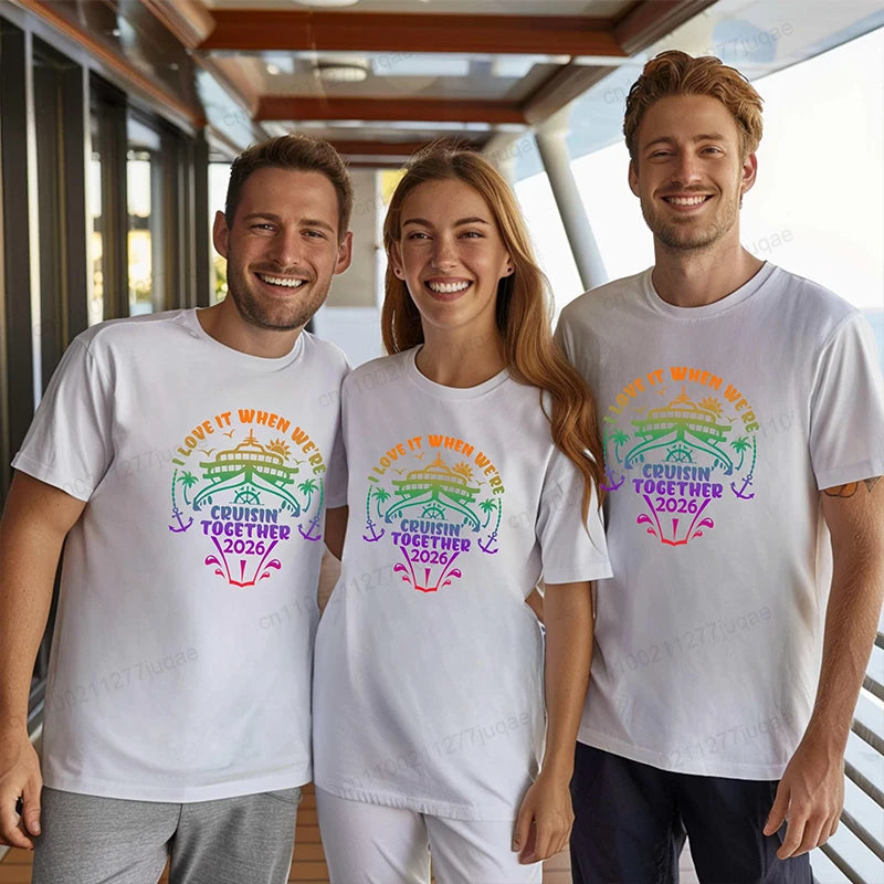 Unisex Cruise Squad 2026 Matching Cotton T-Shirt – Family Vacation & Sailing Tee