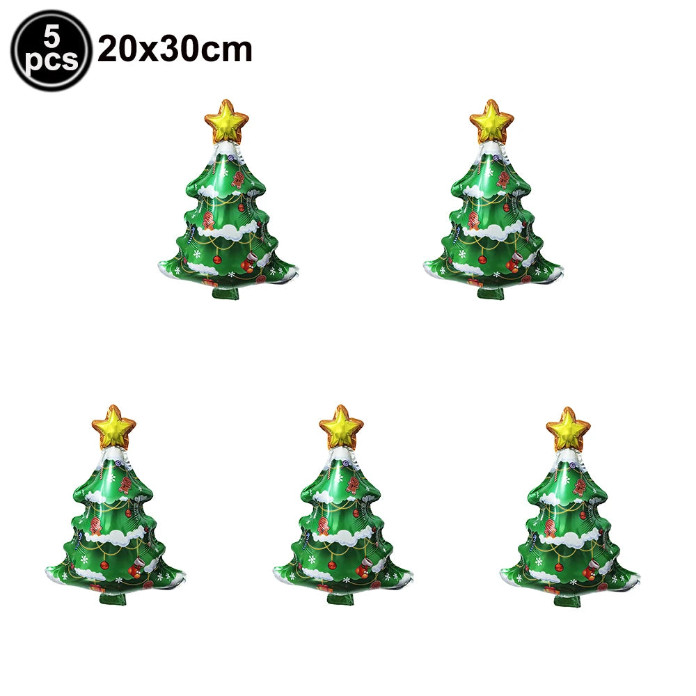 Large Standing 4D Foil Christmas Balloon - Inflatable Holiday Decor with Base