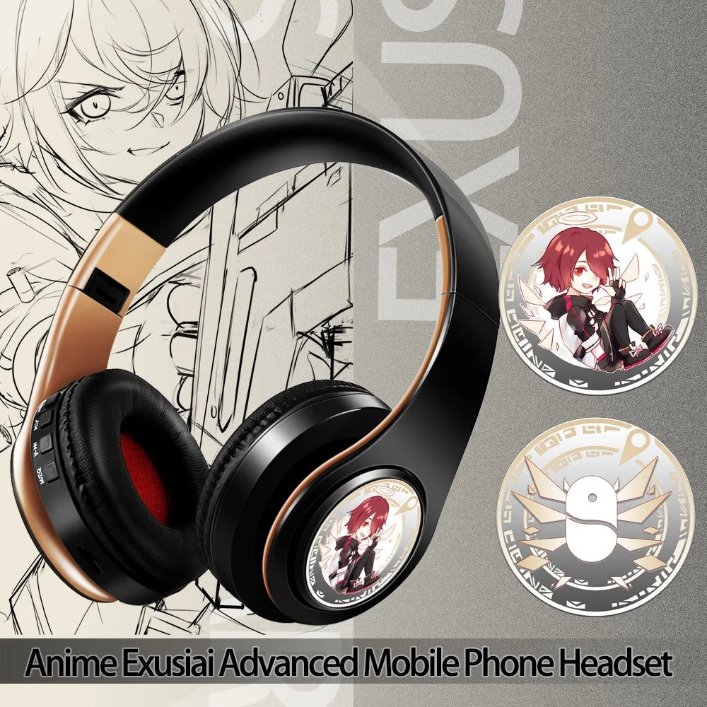Anime Print Demon Slayer Headphones with Mic