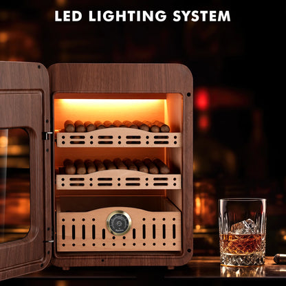 XIFEI Cigar Humidor Cabinet with LED Lighting with 150 Cigar Capacity
