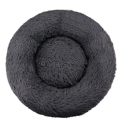 Round Warm Plush Washable Pet Bed