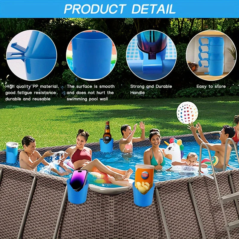 Poolside Cup Holder for Above-Ground Swimming Pools