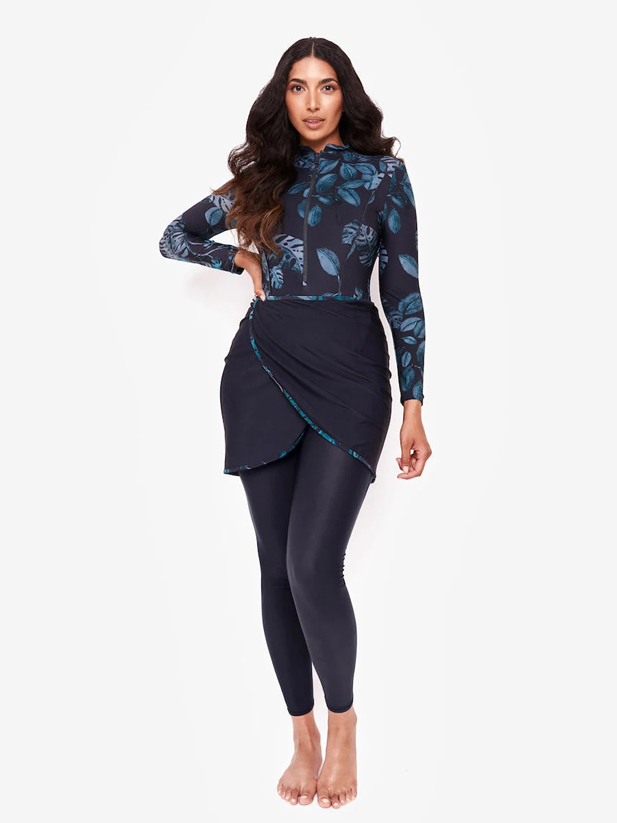 Women's Modest 3-Piece Burkini Muslim Swimwear Set