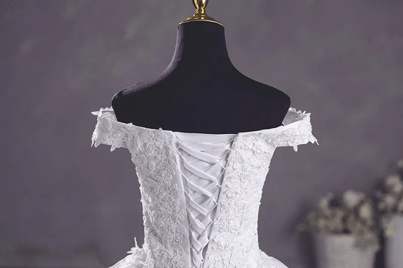 Ashley Gloria Elegant Boat Neck Ball Gown