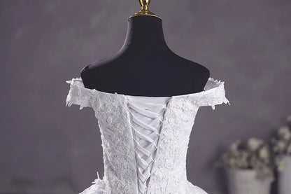 Ashley Gloria Elegant Boat Neck Ball Gown