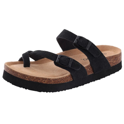 Litfun Leather Cork Slippers