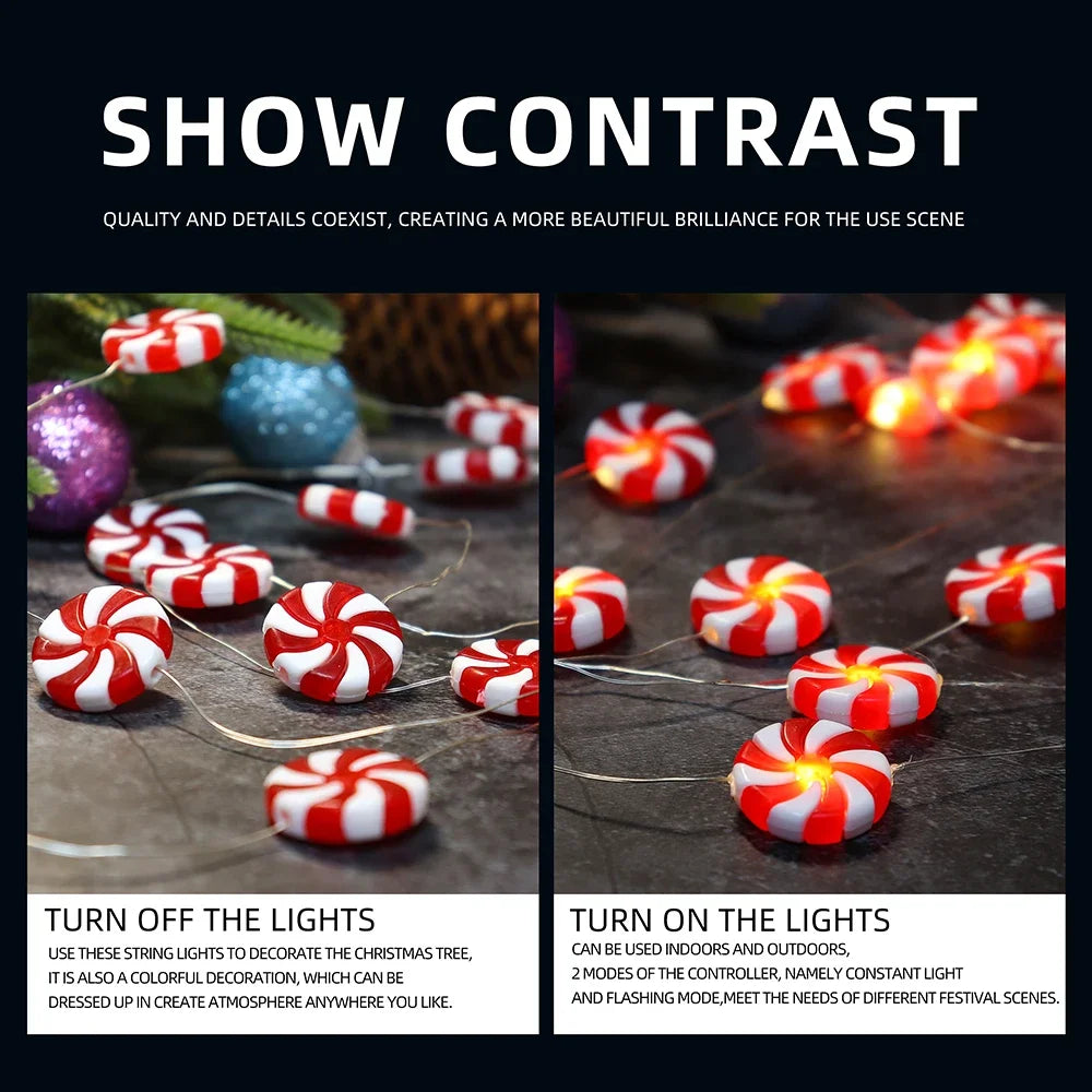 2M/20LED Christmas Candy String Lights