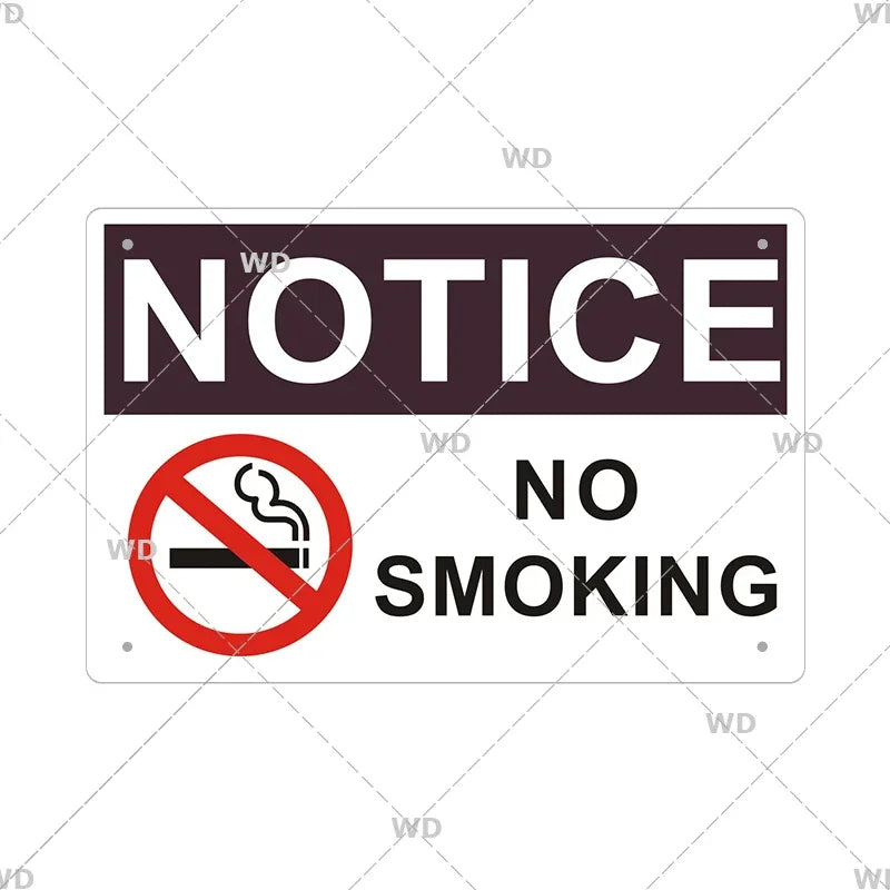 Warning Tin Sign - Vintage Private Property & Security Wall Plaque