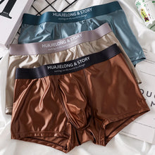 3PCS Satin-like Smooth Cool Solid Boxers