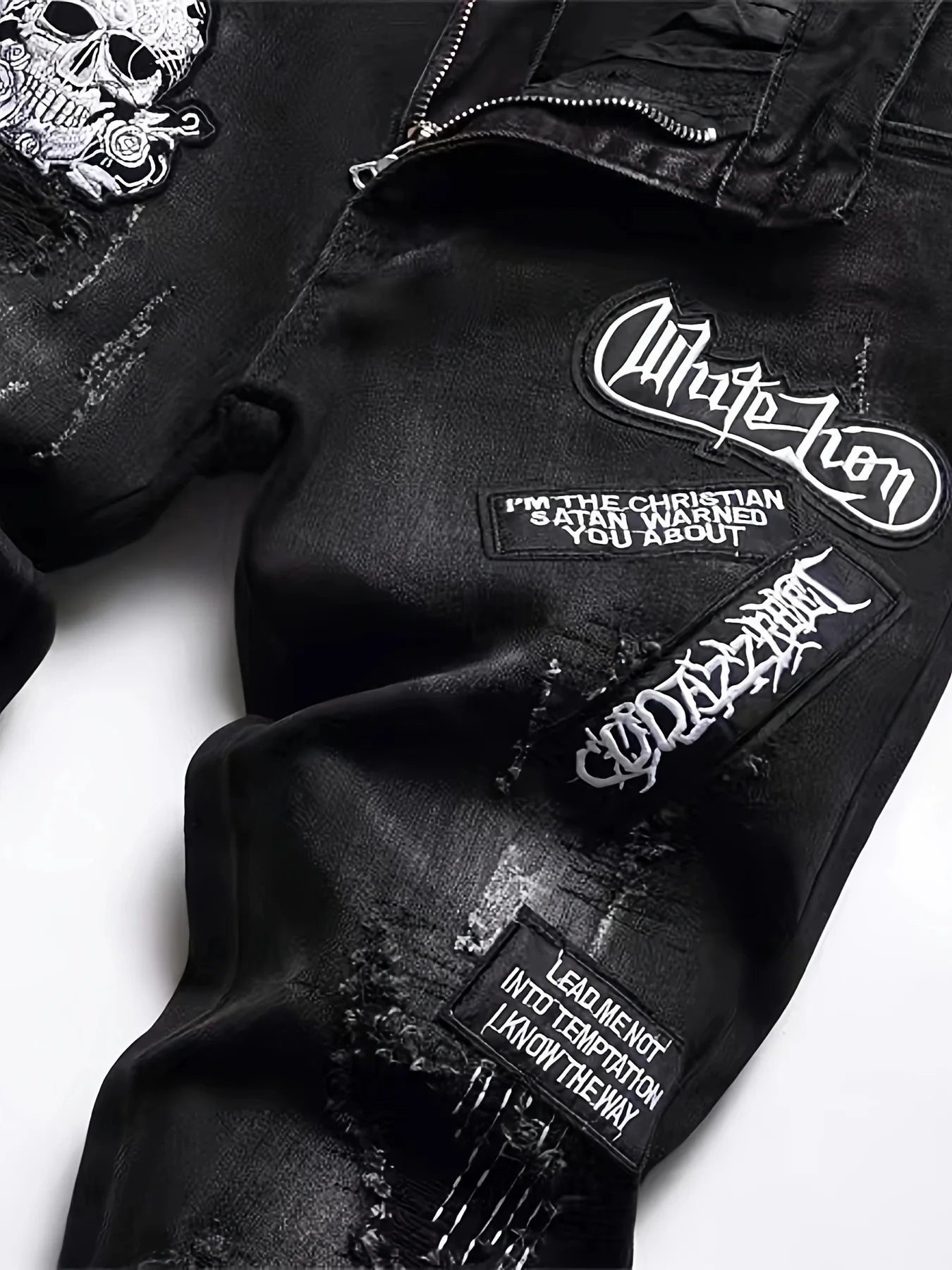Washed Holed Trendy Fashion Jeans