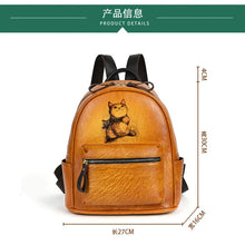 Retro Hand-painted Genuine Leather Backpack