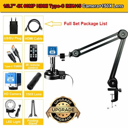YIZHAN 150X Digital Microscope 4K 60MP HDMI USB