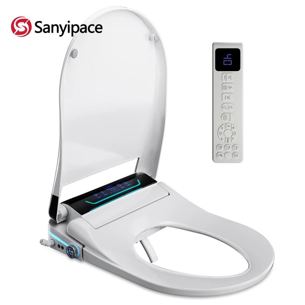 Sanyipace Smart Toilet Seat with Dual Nozzle for Rear Wash