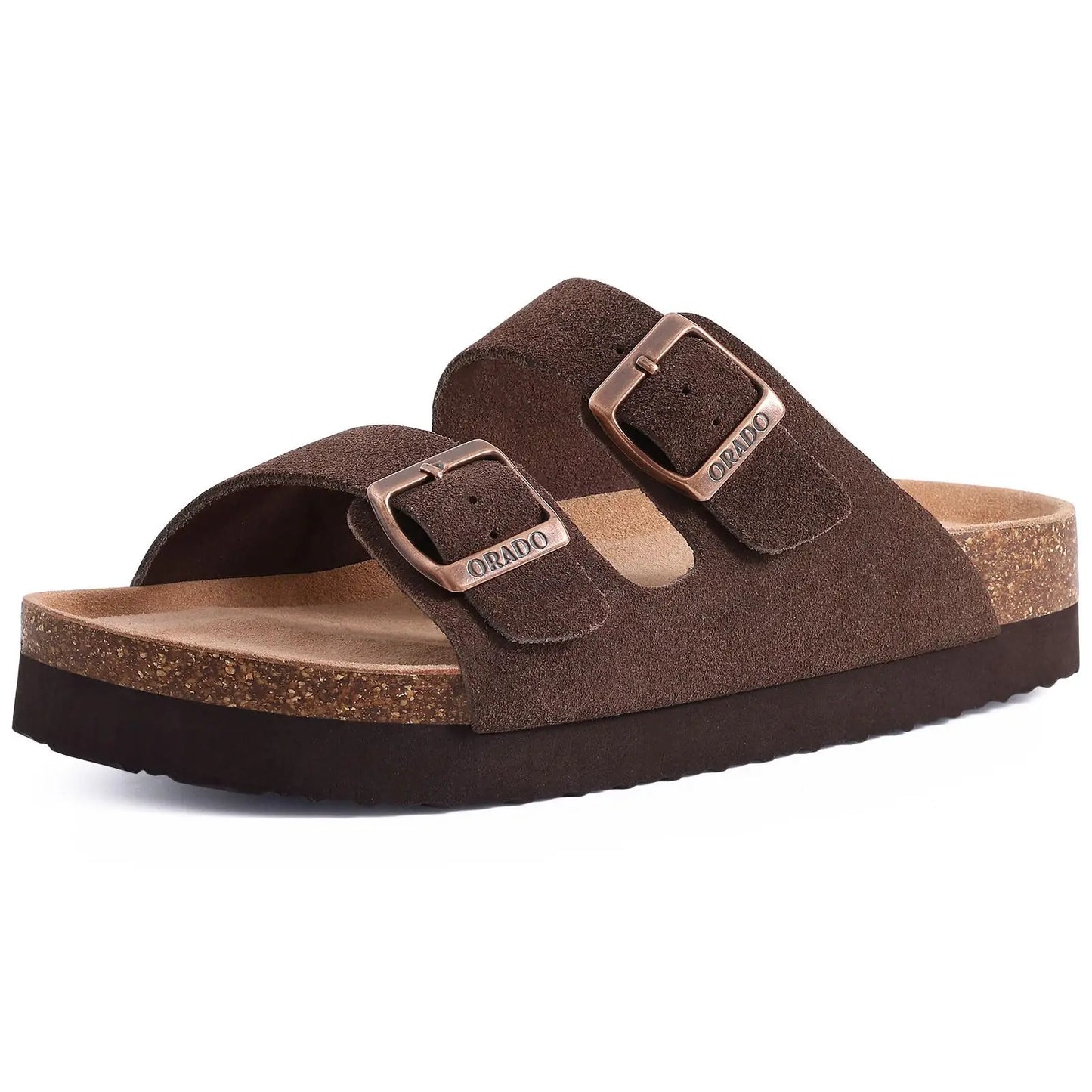 Litfun Leather Cork Slippers