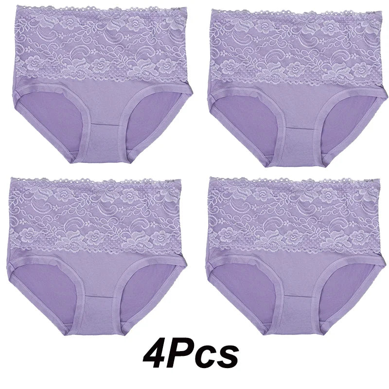 4Pcs Floral Crochet Briefs
