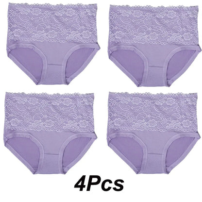 4Pcs Floral Crochet Briefs