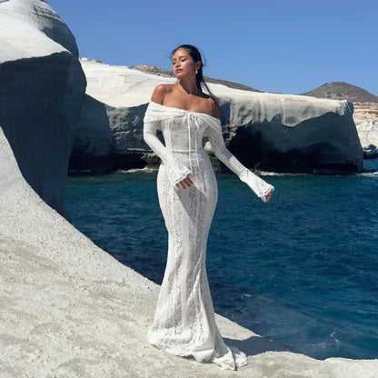 Suninheart Elegant Lace Bodycon Party Dress - Sleeveless V-Neck Evening & Event Midi/Maxi Gown