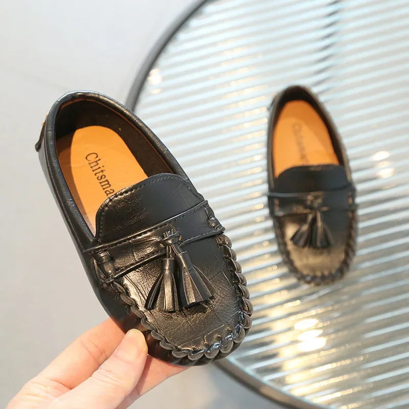 Non-slip Tasseled Casual Leather Shoes