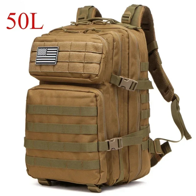 25L/50L Tactical Molle Backpack for Hiking, Camping & Outdoor Travel