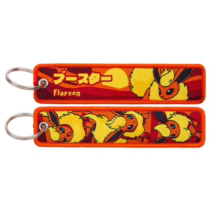 Japanese Anime Embroidered Fob Jet Tag Keychain