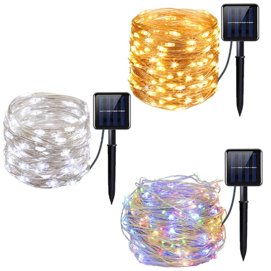 LED Solar String Fairy Lights for Outdoor Patio & Garden
