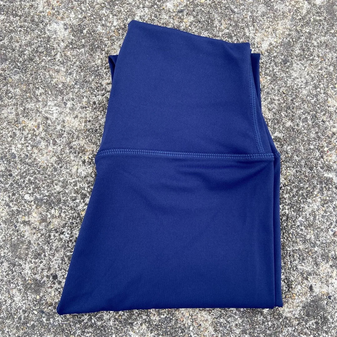 Solid Color High Waist Leggings with Pocket