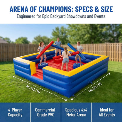13x13ft Inflatable Gladiator Jousting Arena Party Game Set