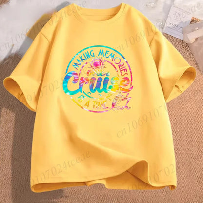 Women’s Spring/Summer Cartoon Graphic T-Shirt – Casual Short Sleeve Top